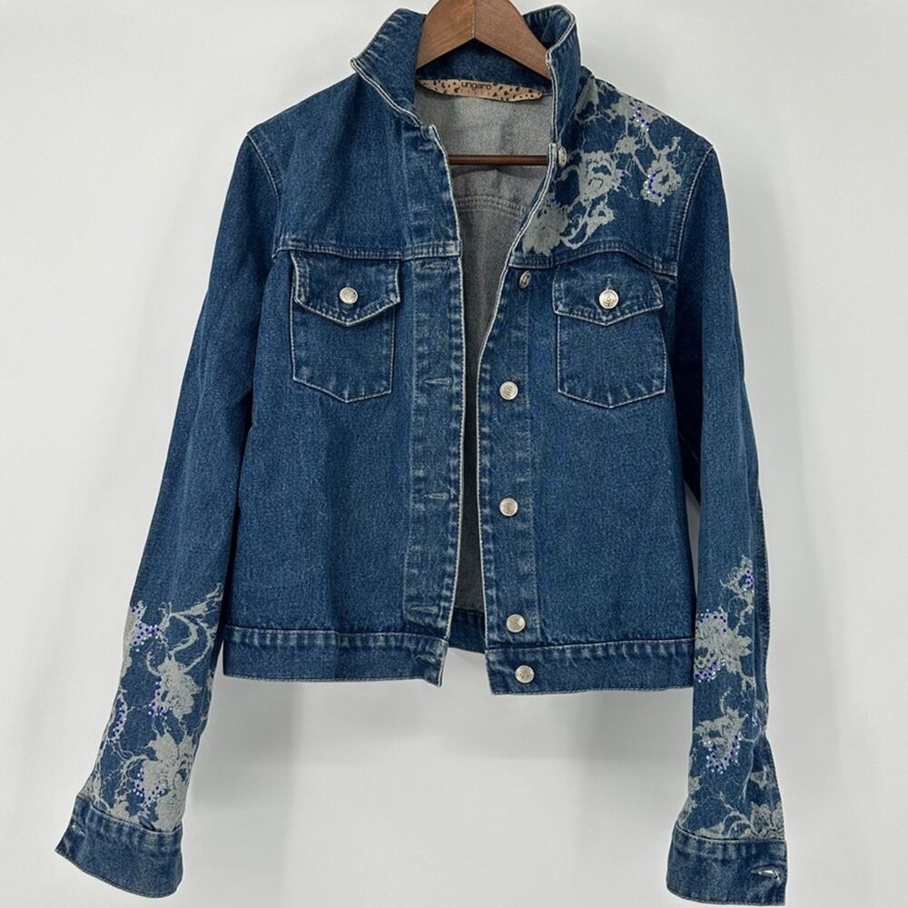 Ungaro Gorgeous Vintage Trend Piece ✨ Y2K Denim Blue Jacket ✨